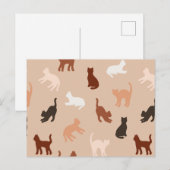 Kat silhouet uitnodiging briefkaart (Voorkant / Achterkant)