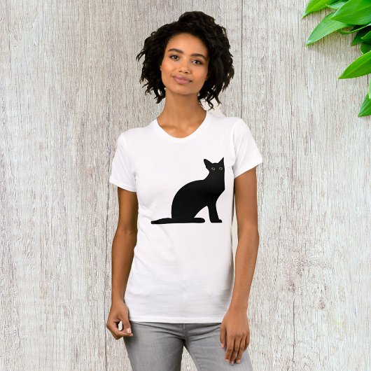 Kat Silhouet Vrouwen T-shirt