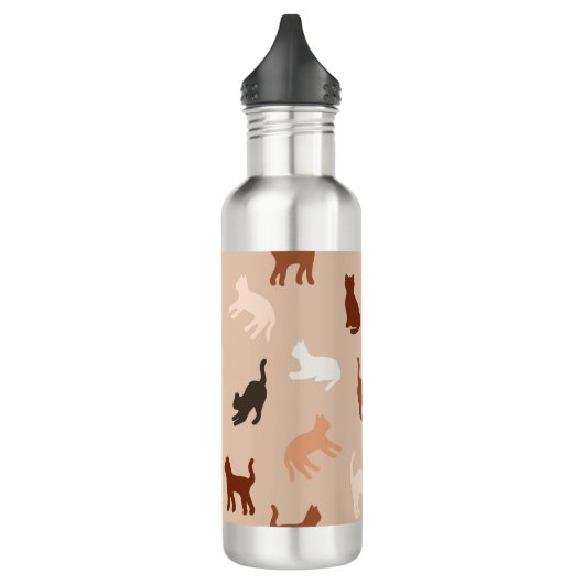 Kat silhouet waterfles  (Links)