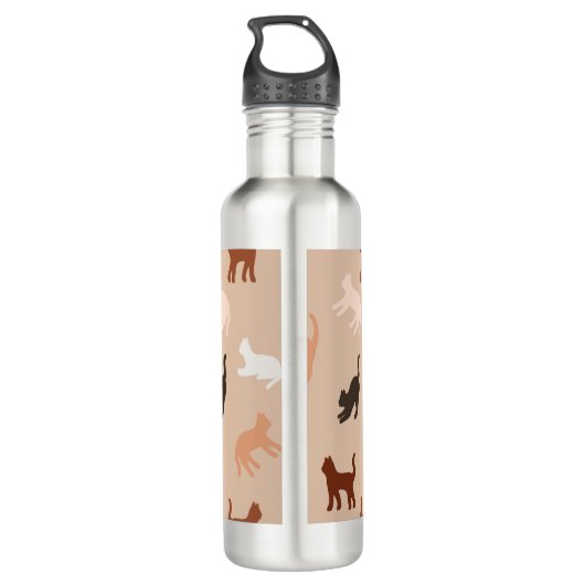 Kat silhouet waterfles  (Achterkant)