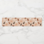 Kat silhouet waterfles etiket (Enkel label)