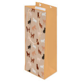 Kat silhouet wijn cadeautas (Achterkant Gekanteld)