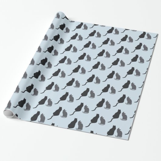 Kat-silhouetpakpapier Cadeaupapier (Uitgerold)