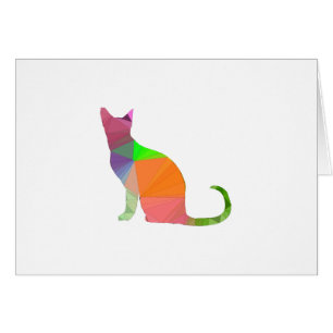Kat Silhouette met laag poly