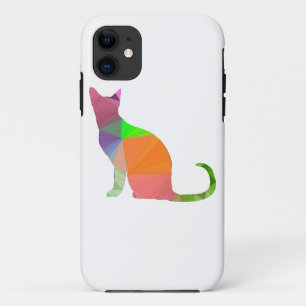 Kat Silhouette met laag poly Case-Mate iPhone Case