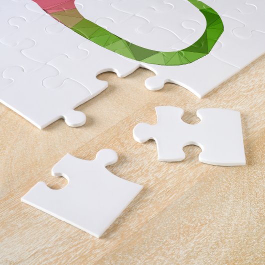 Kat Silhouette met laag poly Legpuzzel (Zijkant)