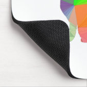 Kat Silhouette met laag poly Muismat (Hoek)