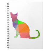Kat Silhouette met laag poly Notitieboek (Voorkant)