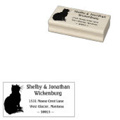 Kat Silhouette Return Address Stempel (Gestempeld)