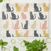 Kat Silhouetten Keuken Handdoek (Gevouwen)
