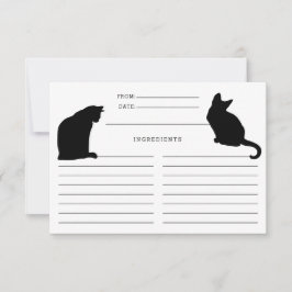 Kat Silhouettes Black en White Recipe Kaarten