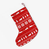 Kat Silhouettes kerstkeuken stijlpatroon Kleine Kerstsok (Achterkant (Hangend))