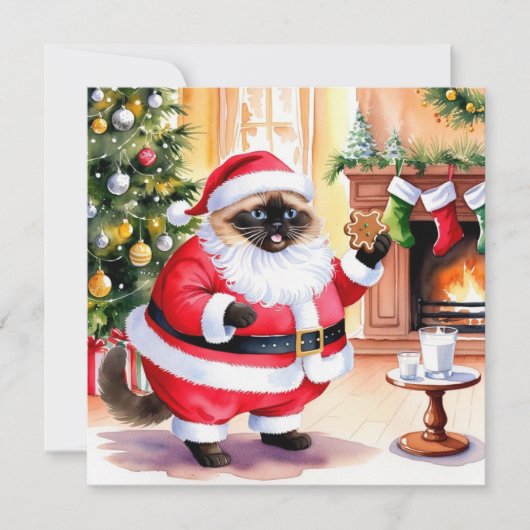 Kat Sinterklaas met gemberbrood Feestdagenkaart (Voorkant)