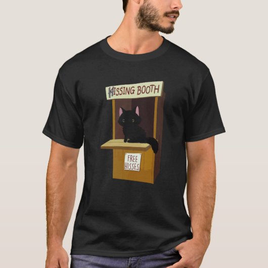 Kat Sissende Booth Gratis Sissen Dier T-shirt (Voorkant)