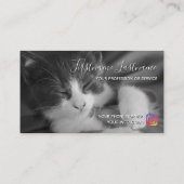 Kat-siters grappige thuiszorg visitekaartje (Achterkant)