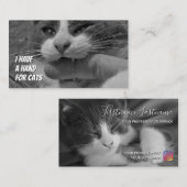 Kat-siters grappige thuiszorg visitekaartje (Voorkant / Achterkant)