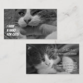 Kat-siters grappige thuiszorg visitekaartje (Voorkant / Achterkant)