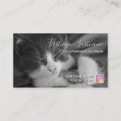 Kat-siters grappige thuiszorg visitekaartje (Achterkant)