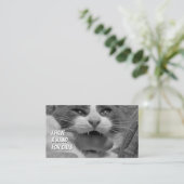 Kat-siters grappige thuiszorg visitekaartje (Staand voorkant)