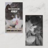 Kat-siters grappige thuiszorg visitekaartje (Voorkant / Achterkant)