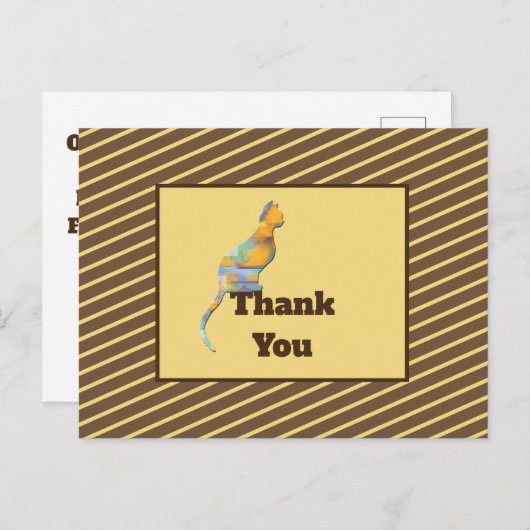 Kat Sitter Dank u huisdier zittende waardering Briefkaart (Voorkant / Achterkant)