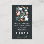 Kat Sitter Leuke Kleurrijke Kittens Katten Veterin Visitekaartje (Voorkant)