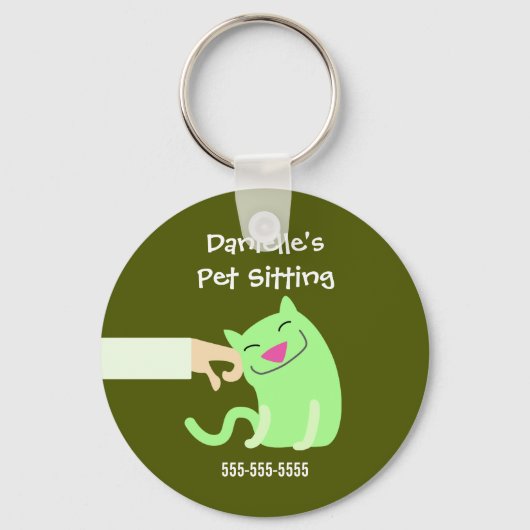 Kat Sitter's keyring Sleutelhanger (Voorkant)