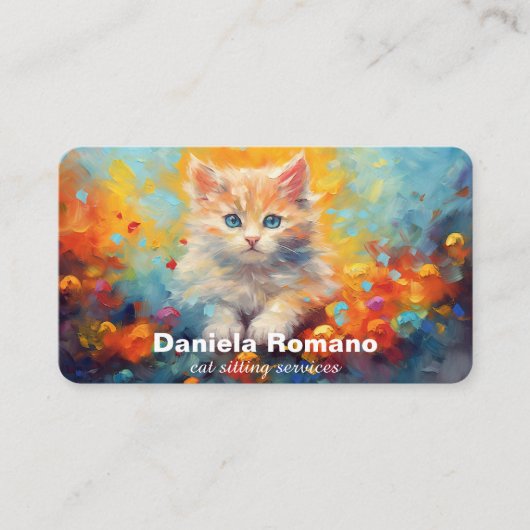 Kat Sitting Services Visitekaartje (Voorkant)