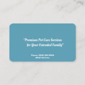 Kat Sitting Services Visitekaartje (Achterkant)