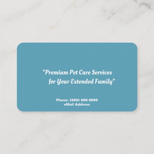 Kat Sitting Services Visitekaartje (Achterkant)