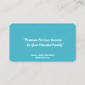 Kat Sitting Services Visitekaartje (Achterkant)