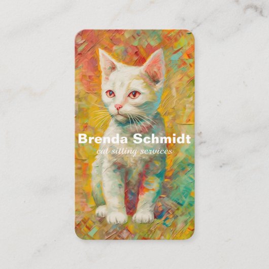 Kat Sitting Services Visitekaartje (Voorkant)