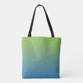 Kat Sitting Turquoise Canvas tas (Achterkant)