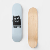 KAT SKATEBOARDS, ZWARTE KAT GRAPPIG PERSOONLIJK SKATEBOARD (Voorkant)
