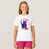 Kat Skater Skateboard T-Shirt (Voorkant volledig)