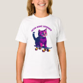 Kat Skater Skateboard T-Shirt (Voorkant)