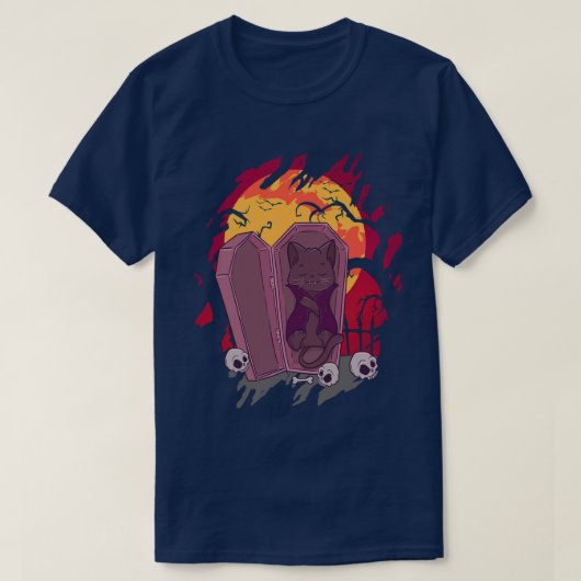 Kat Skelet Shirt Halloween Costuum (Design voorkant)