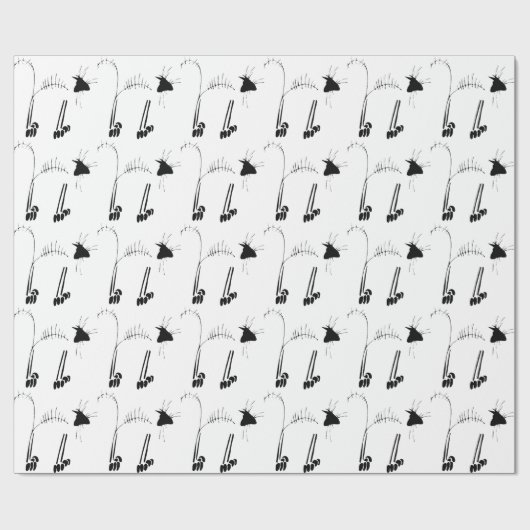 Kat Skeleton Cadeaupapier (Vlak)