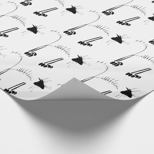 Kat Skeleton Cadeaupapier (Hoek)