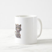Kat Skeleton Halloween Costume Skull Cat Koffiemok (Voorkant rechts)