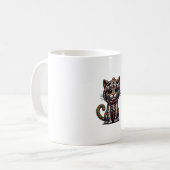 Kat Skeleton Halloween Costume Skull Cat Koffiemok (Voorkant links)