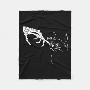 Kat Skeleton Hand Boop Halloween Katten Lover Pet Fleece Deken