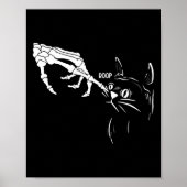 Kat Skeleton Hand Boop Halloween Katten Lover Pet  Poster (Voorkant)