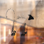 Kat Skeleton Raamsticker (Vel 2)