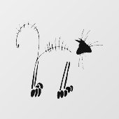 Kat Skeleton Raamsticker (Vel)