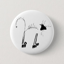 Kat Skeleton Ronde Button 5,7 Cm