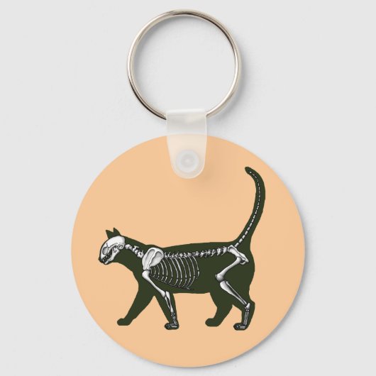 Kat Skeleton Sleutelhanger (Voorkant)