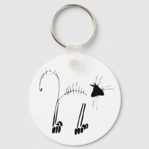 Kat Skeleton Sleutelhanger