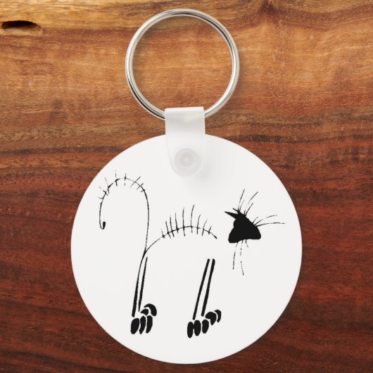 Kat Skeleton Sleutelhanger (Voorkant)