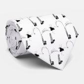 Kat Skeleton Stropdas (Opgerold)